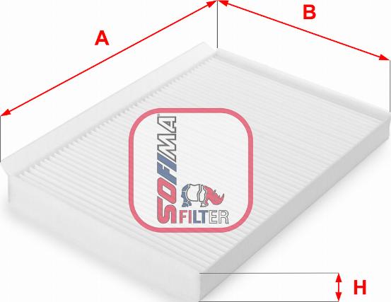 Sofima S 3152 C - Filter, interior air www.autospares.lv