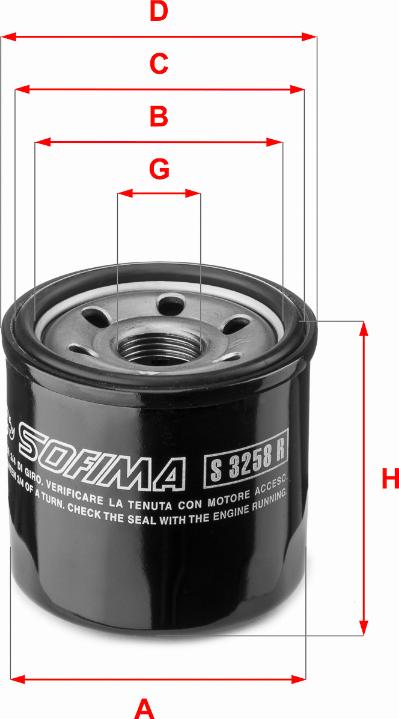 Sofima S 3258 R - Oil Filter www.autospares.lv