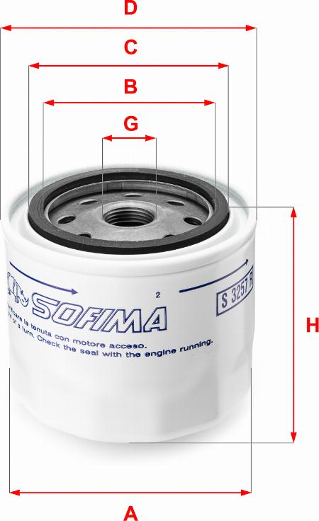 Sofima S 3257 R - Oil Filter www.autospares.lv