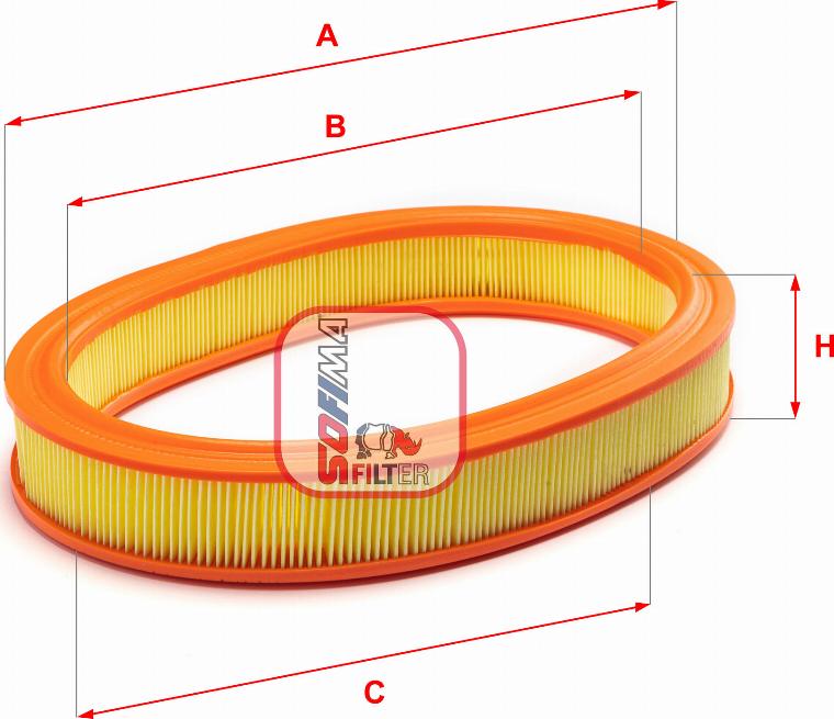 Sofima S 3230 A - Воздушный фильтр, двигатель www.autospares.lv