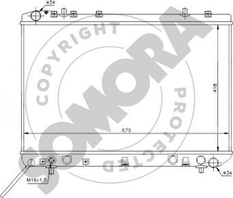 Somora 065540 - Радиатор, охлаждение двигателя www.autospares.lv