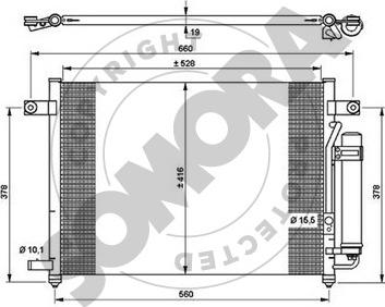 Somora 061160 - Kondensators, Gaisa kond. sistēma www.autospares.lv