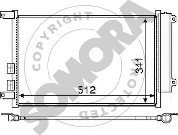 Somora 010160B - Kondensators, Gaisa kond. sistēma www.autospares.lv