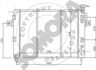 Somora 195540A - Radiators, Motora dzesēšanas sistēma autospares.lv