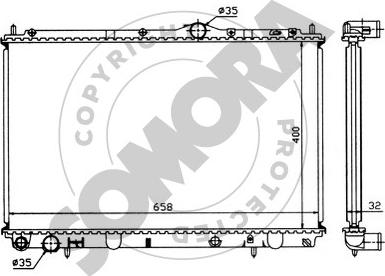 Somora 186041 - Radiators, Motora dzesēšanas sistēma www.autospares.lv