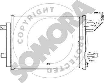 Somora 181260 - Kondensators, Gaisa kond. sistēma www.autospares.lv