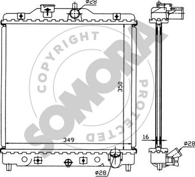 Somora 120440 - Радиатор, охлаждение двигателя www.autospares.lv