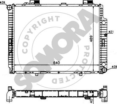 Somora 170647 - Radiator, engine cooling www.autospares.lv