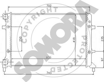 Somora 351040B - Radiators, Motora dzesēšanas sistēma www.autospares.lv