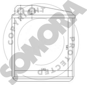 Somora 351050 - Heat Exchanger, interior heating www.autospares.lv