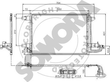 Somora 351060 - Kondensators, Gaisa kond. sistēma www.autospares.lv