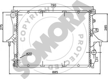 Somora 358540 - Radiators, Motora dzesēšanas sistēma www.autospares.lv