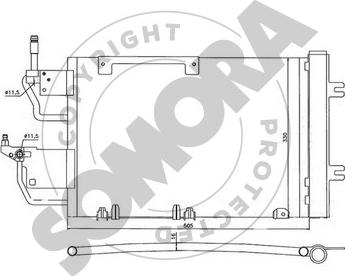 Somora 211860D - Condenser, air conditioning www.autospares.lv