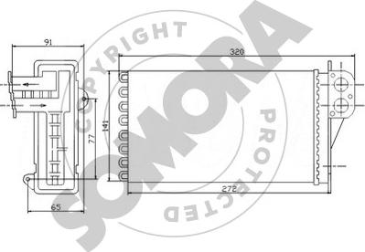 Somora 221350 - Siltummainis, Salona apsilde www.autospares.lv