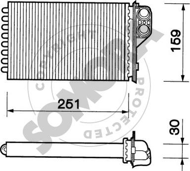 Somora 223150 - Siltummainis, Salona apsilde www.autospares.lv