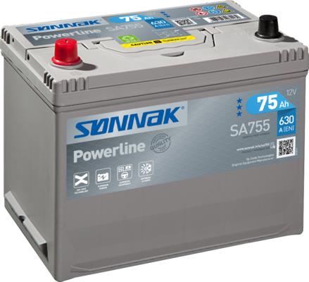 Sonnak SA755 - Starter Battery www.autospares.lv