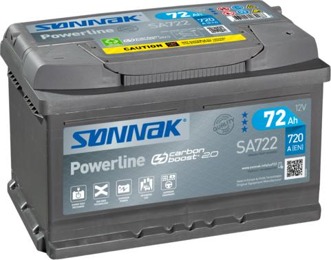 Sonnak SA722 - Starter Battery www.autospares.lv