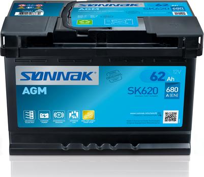 Sonnak SK620 - Starter Battery www.autospares.lv