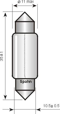 Spahn Glühlampen 5436 - Kvēlspuldze, Numura apgaismojuma lukturis www.autospares.lv