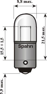 Spahn Glühlampen 4504 - Kvēlspuldze, Pamatlukturis www.autospares.lv