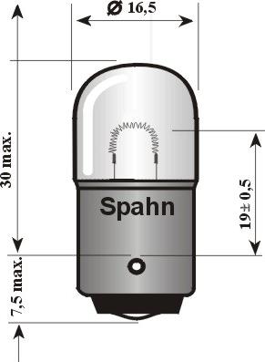 Spahn Glühlampen 4525 - Kvēlspuldze, Pagriezienu signāla lukturis www.autospares.lv