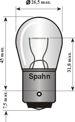 Spahn Glühlampen BL2010 - Kvēlspuldze, Pagriezienu signāla lukturis autospares.lv