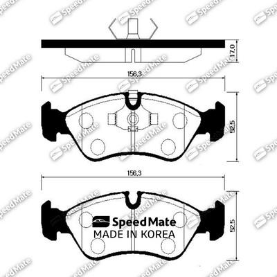 SpeedMate SM-BPG006 - Bremžu uzliku kompl., Disku bremzes autospares.lv