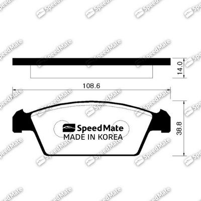 SpeedMate SM-BPG001 - Bremžu uzliku kompl., Disku bremzes autospares.lv