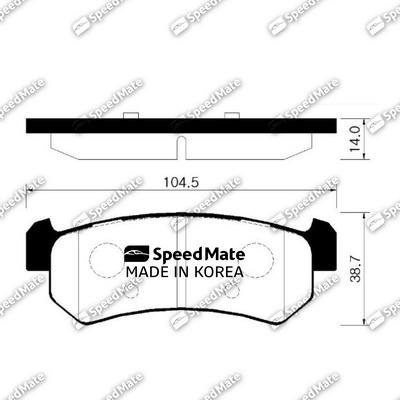 SpeedMate SM-BPG015 - Bremžu uzliku kompl., Disku bremzes autospares.lv