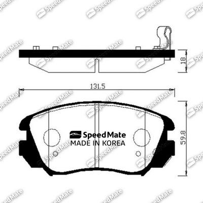 SpeedMate SM-BPG024 - Bremžu uzliku kompl., Disku bremzes autospares.lv