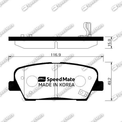 SpeedMate SM-BPH045 - Bremžu uzliku kompl., Disku bremzes www.autospares.lv