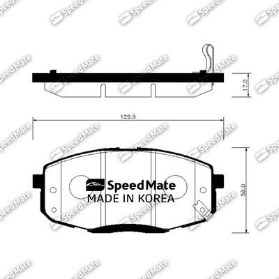 SpeedMate SM-BPH043 - Bremžu uzliku kompl., Disku bremzes autospares.lv