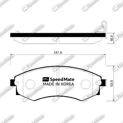 SpeedMate SM-BPH006 - Bremžu uzliku kompl., Disku bremzes www.autospares.lv