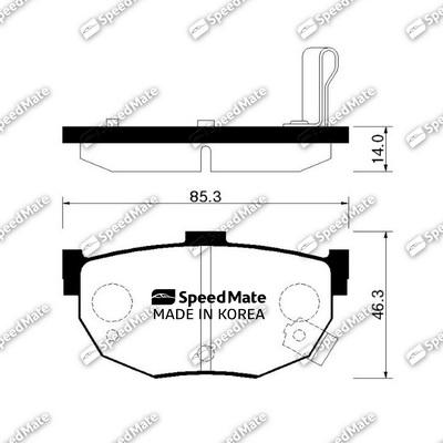 SpeedMate SM-BPH008 - Brake Pad Set, disc brake www.autospares.lv