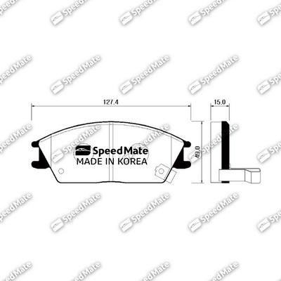 SpeedMate SM-BPH003 - Bremžu uzliku kompl., Disku bremzes www.autospares.lv