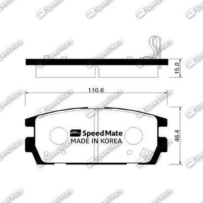 SpeedMate SM-BPH018 - Bremžu uzliku kompl., Disku bremzes autospares.lv