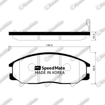 SpeedMate SM-BPH036 - Bremžu uzliku kompl., Disku bremzes autospares.lv