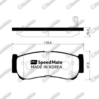 SpeedMate SM-BPH031 - Bremžu uzliku kompl., Disku bremzes www.autospares.lv