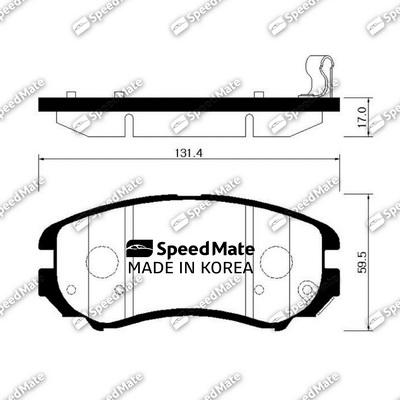 SpeedMate SM-BPH038 - Bremžu uzliku kompl., Disku bremzes autospares.lv