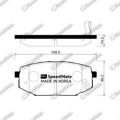 SpeedMate SM-BPH033 - Bremžu uzliku kompl., Disku bremzes www.autospares.lv