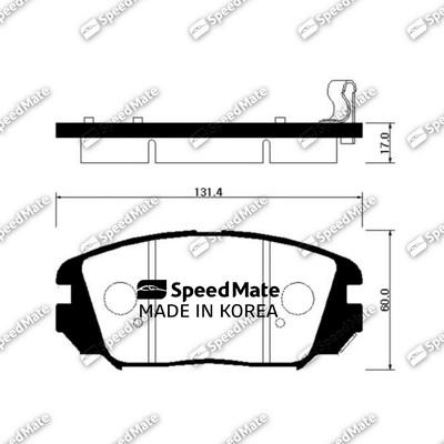 SpeedMate SM-BPH032 - Bremžu uzliku kompl., Disku bremzes autospares.lv