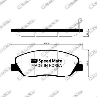 SpeedMate SM-BPH029 - Bremžu uzliku kompl., Disku bremzes autospares.lv