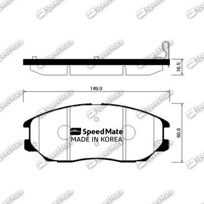 SpeedMate SM-BPH028 - Bremžu uzliku kompl., Disku bremzes autospares.lv