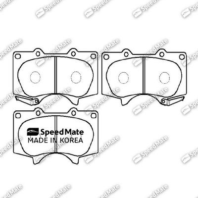 SpeedMate SM-BPJ014 - Brake Pad Set, disc brake www.autospares.lv