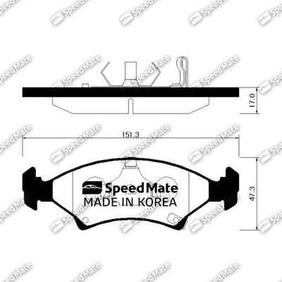 SpeedMate SM-BPK043 - Bremžu uzliku kompl., Disku bremzes autospares.lv