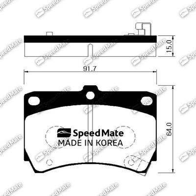 SpeedMate SM-BPK009 - Bremžu uzliku kompl., Disku bremzes autospares.lv