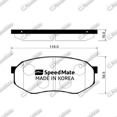 SpeedMate SM-BPK005 - Bremžu uzliku kompl., Disku bremzes autospares.lv