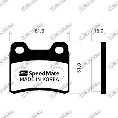 SpeedMate SM-BPK008 - Bremžu uzliku kompl., Disku bremzes www.autospares.lv