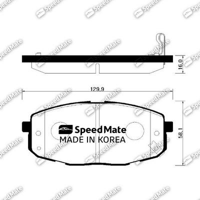 SpeedMate SM-BPK024 - Bremžu uzliku kompl., Disku bremzes autospares.lv