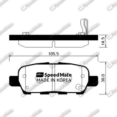 SpeedMate SM-BPS009 - Bremžu uzliku kompl., Disku bremzes autospares.lv